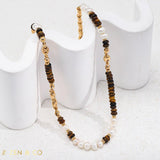 TAMINA Bohemian Tiger Eye Stone Necklace - ZEN&CO Studio