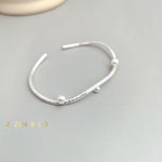 TWIG Minimalist adjustable cuff bracelet with dainty pearls - ZEN&CO Studio