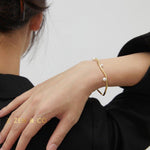 TWIG Minimalist adjustable cuff bracelet with dainty pearls - ZEN&CO Studio