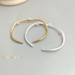 TWIG Minimalist adjustable cuff bracelet with dainty pearls - ZEN&CO Studio