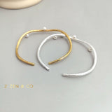 TWIG Minimalist adjustable cuff bracelet with dainty pearls - ZEN&CO Studio