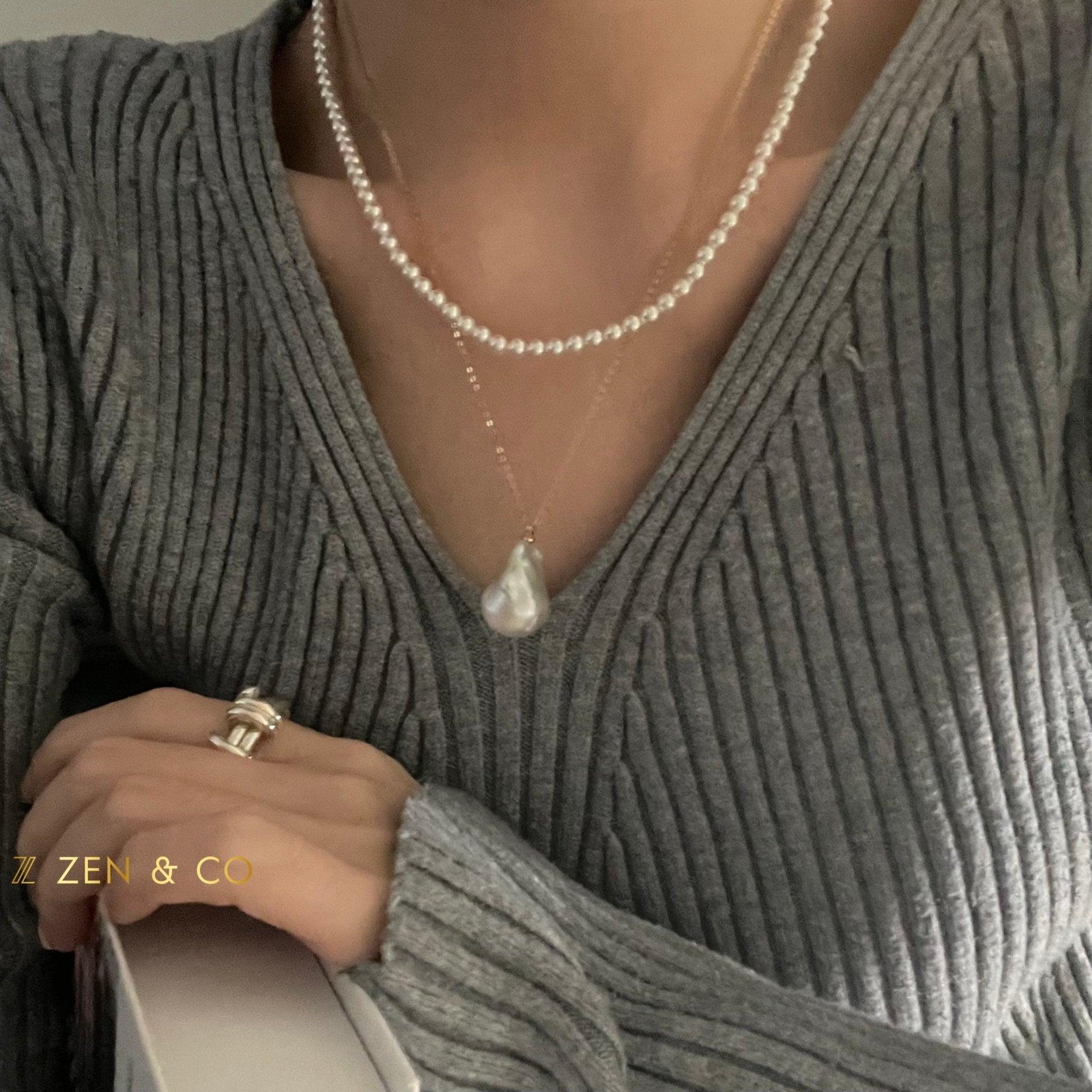 VANILLA White Baroque Pearl pendant necklace - ZEN&CO Studio