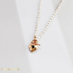 VENUS Pearl necklace with heart locket - ZEN&CO Studio