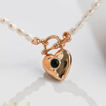 VENUS Pearl necklace with heart locket - ZEN&CO Studio