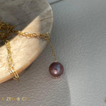 VIOLET Purple Pearl pendant necklace - ZEN&CO Studio