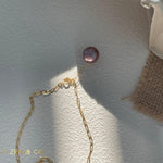 VIOLET Purple Pearl pendant necklace - ZEN&CO Studio