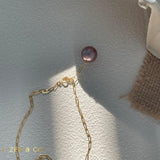 VIOLET Purple Pearl pendant necklace - ZEN&CO Studio