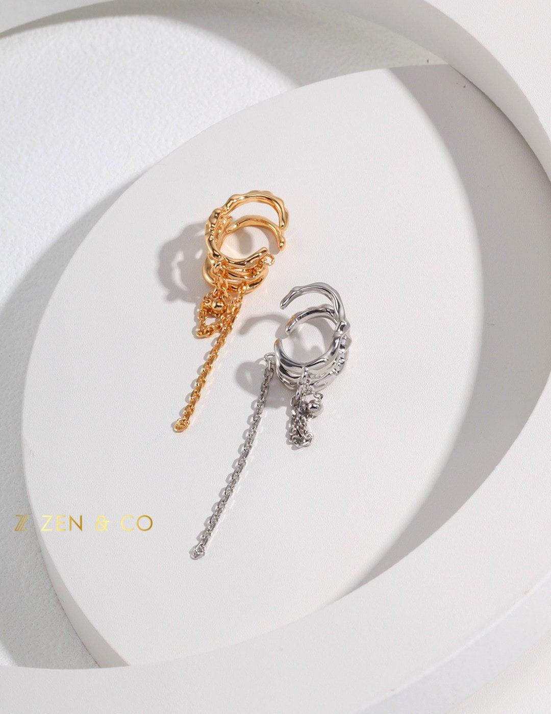 WEDNESDAY Gothic ear cuff with tassel - ZEN&CO Studio