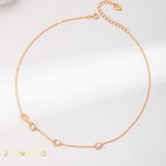 WHITNEY Gold layering necklace with dainty pearls - ZEN&CO Studio