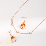 WHITNEY Gold layering necklace with dainty pearls - ZEN&CO Studio