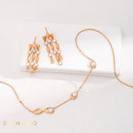 WHITNEY Gold layering necklace with dainty pearls - ZEN&CO Studio