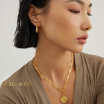 AVA Oval chunk hoop earrings - ZEN&CO Studio