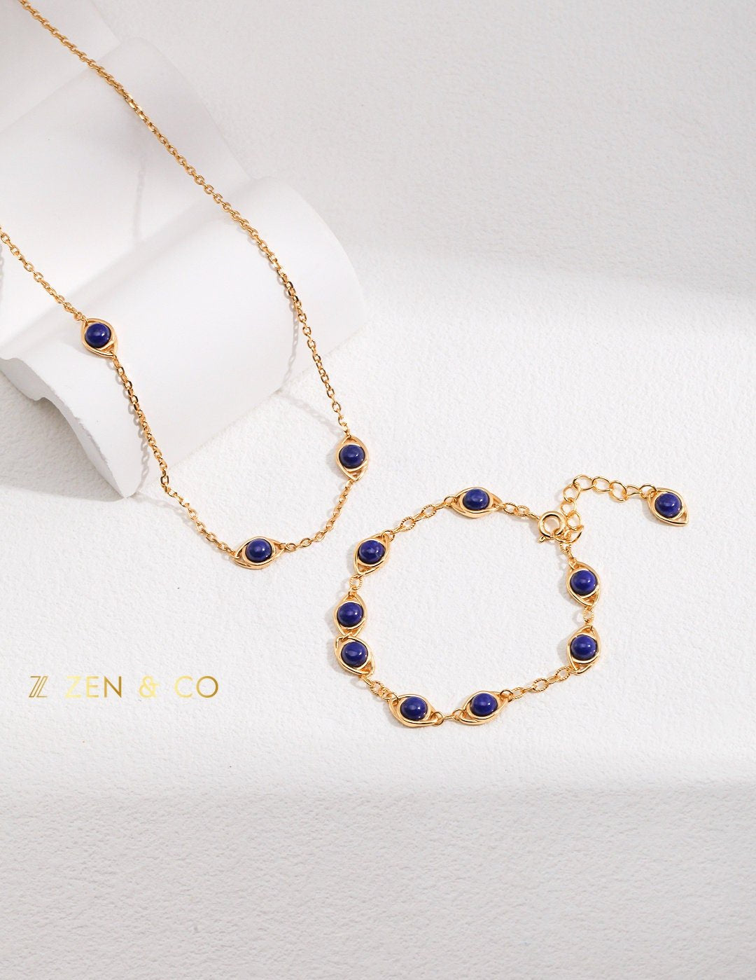 AZURE Blue Lapis lazuli stone bracelet - ZEN&CO Studio