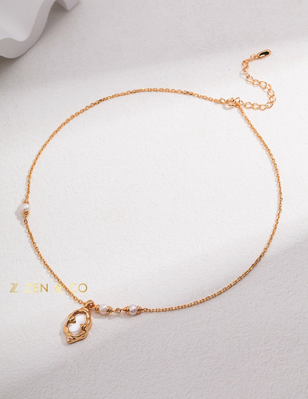 BIANCA Bohemian Mother of pearl pendant necklace - ZEN&CO Studio