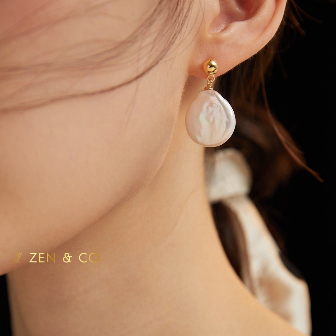 DIANA Baroque pearl drop earrings - ZEN&CO Studio