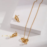 ELSA Cute knot pearl pendant necklace - ZEN&CO Studio