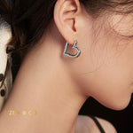 EMMA Heart shape hoop earrings - ZEN&CO Studio