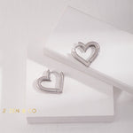 EMMA Heart shape hoop earrings - ZEN&CO Studio