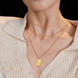 ESRA Gold pendant necklace and Double layer necklace - ZEN&CO Studio