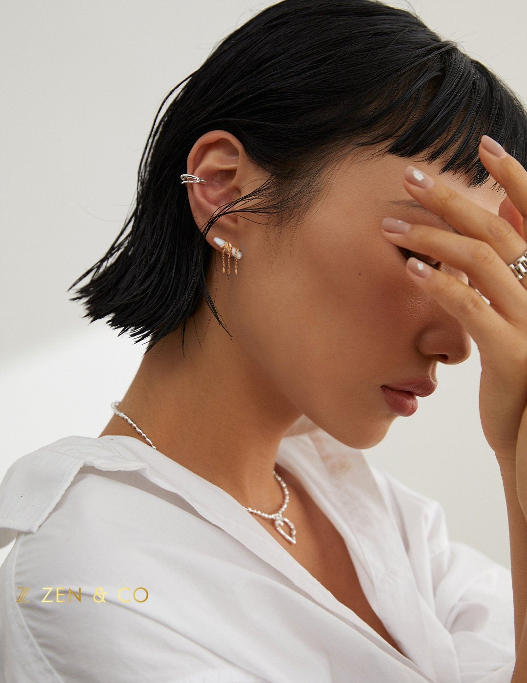 ESTHER Baroque pearl drop earrings with tassel - ZEN&CO Studio