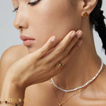 ETISHA stud earrings and open ring - ZEN&CO Studio