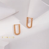 FANNY Dainty square hoop earrings - ZEN&CO Studio