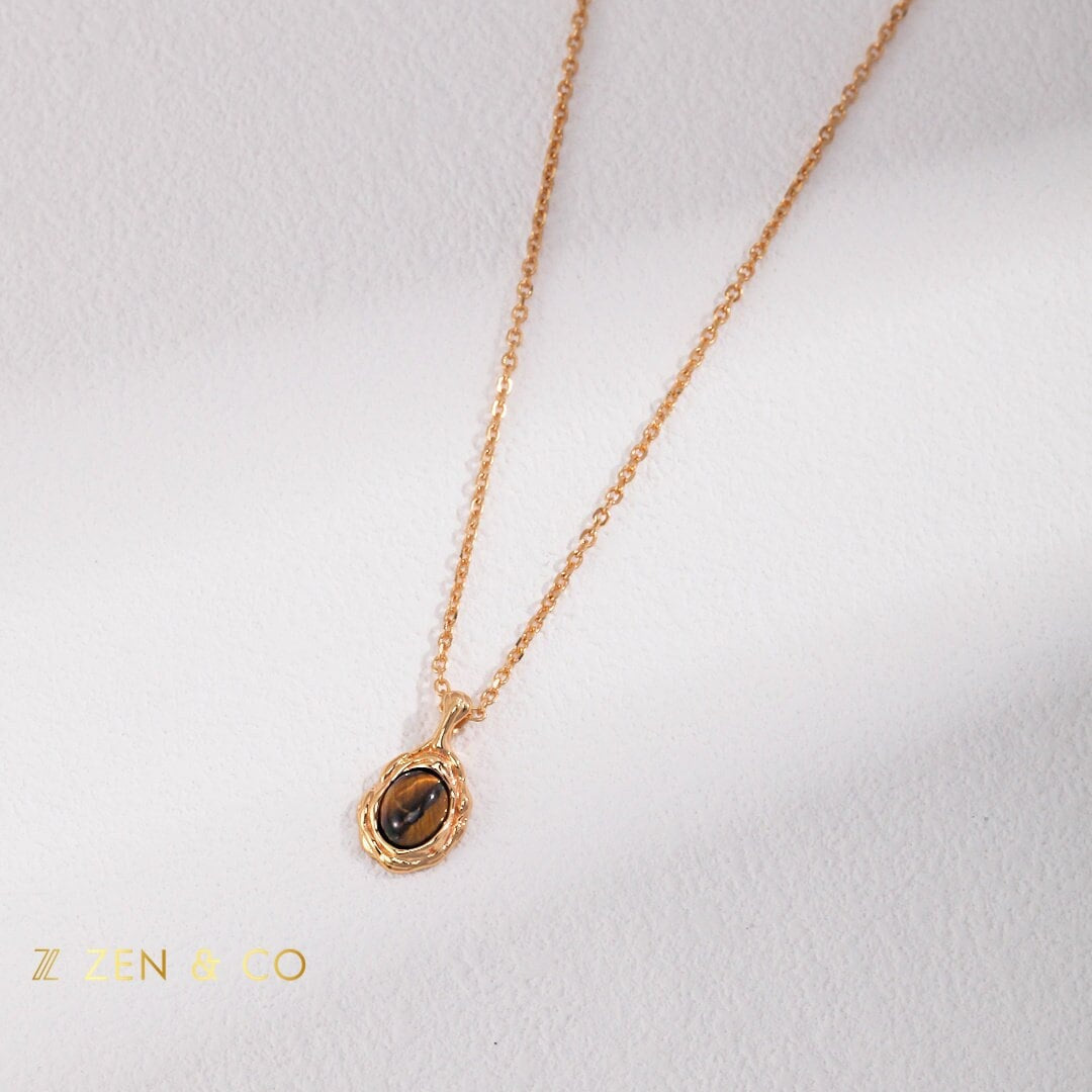 GEETA Bohemian Tiger eye pendant necklace - ZEN&CO Studio