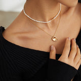HANNAH Beaded dainty pearl necklace - ZEN&CO Studio
