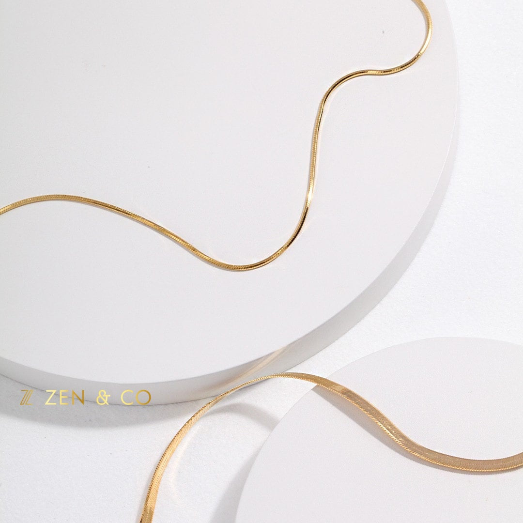 HERRINGBONE Minimalist Herringbone necklace - ZEN&CO Studio