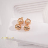 INES Vintage inspired double ball dangle earrings - ZEN&CO Studio