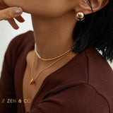 KIERA Pearl choker with gold or silver chain - ZEN&CO Studio