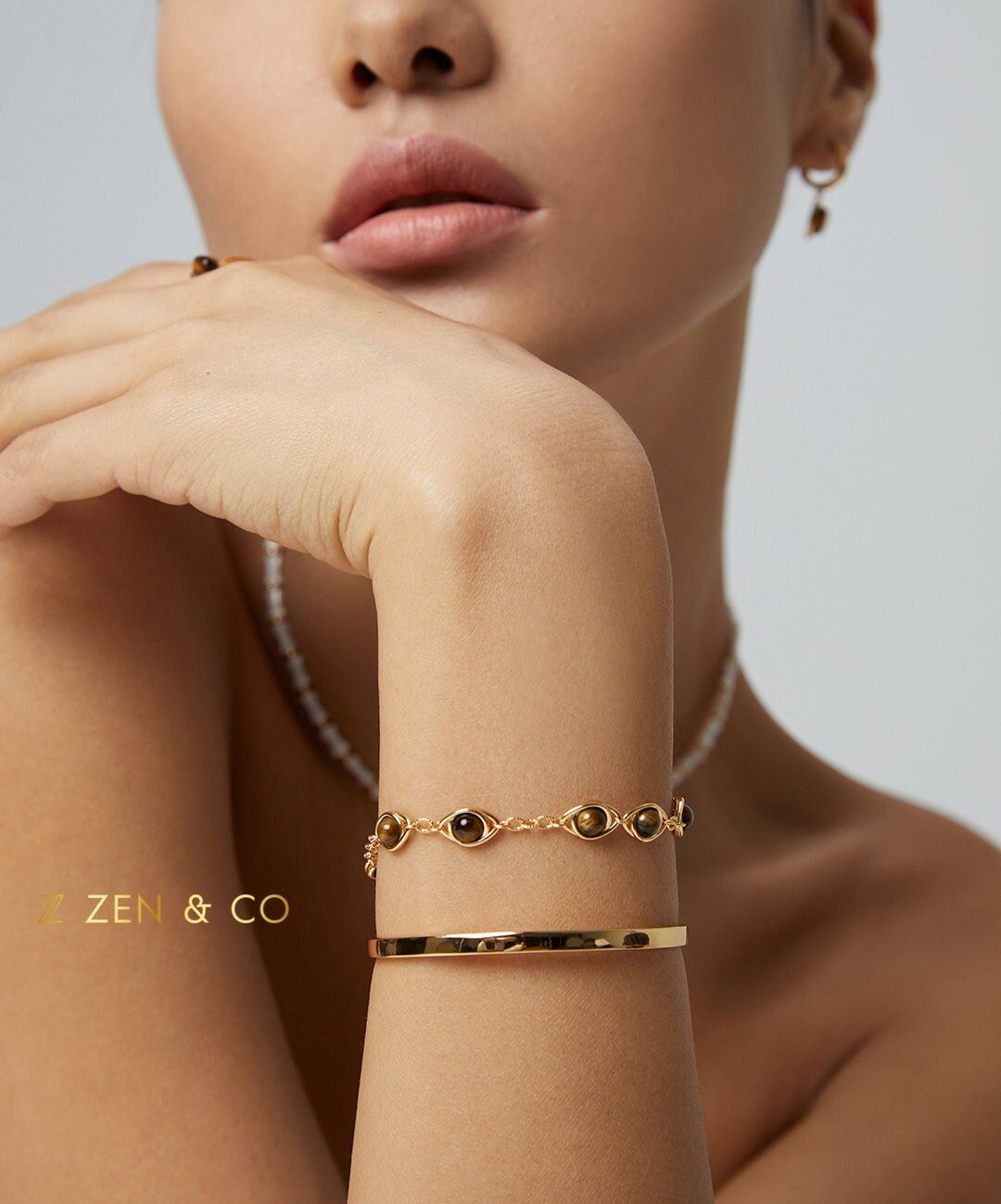 LAVANYA Tiger eye stone friendship bracelet - ZEN&CO Studio