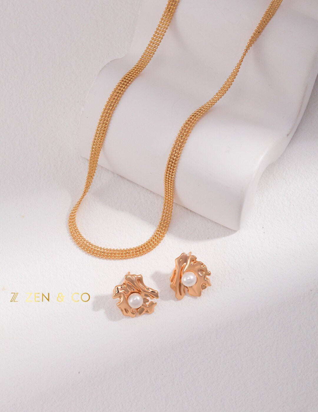 LEXIE Lace texture choker layering necklace - ZEN&CO Studio