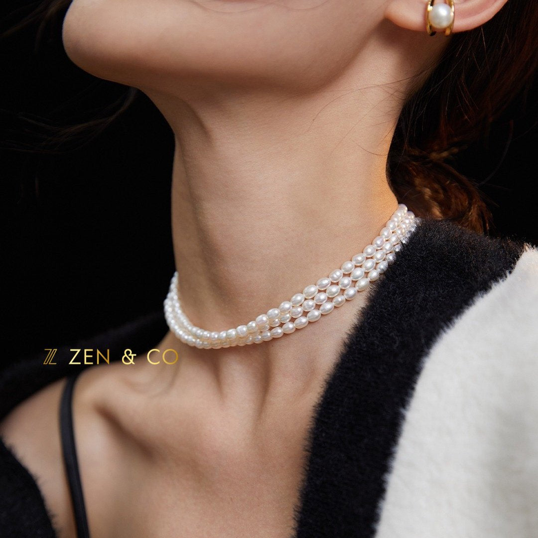 LILIAN Statement 3-layer Pearl necklace - ZEN&CO Studio
