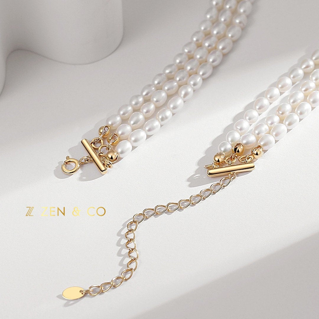 LILIAN Statement 3-layer Pearl necklace - ZEN&CO Studio