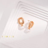 MOBIUS Pearl drop earrings and Geometric pearl necklace - ZEN&CO Studio