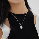 NINA Pearl pendant silver necklace - ZEN&CO Studio