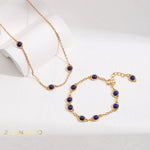 NUSA DUA Bohemian necklace Tiger eye necklace Lapis lazuli choker necklace - ZEN&CO Studio