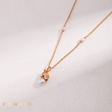 PAIGE dainty pearl pendant necklace - ZEN&CO Studio