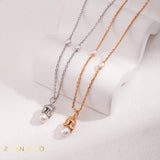 PAIGE dainty pearl pendant necklace - ZEN&CO Studio