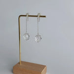 Rachel´s white crystal necklace and earrings jewelry set - ZEN&CO Studio