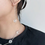 Rachel´s white crystal necklace and earrings jewelry set - ZEN&CO Studio