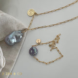 RAEVA Grey Baroque Pearl pendant necklace - ZEN&CO Studio