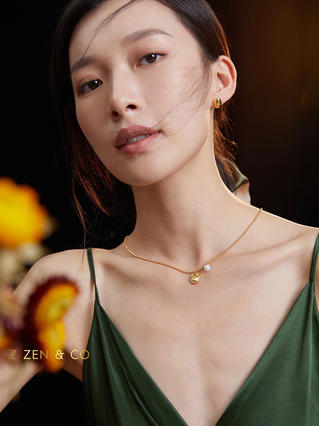 SAMMY Minimalist dainty pearl necklace - ZEN&CO Studio