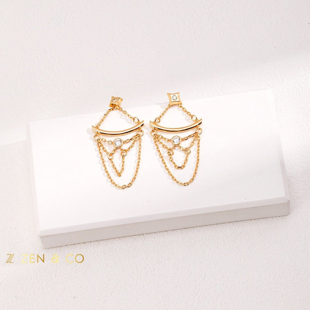 SERENA Statement Chandelier dangle earrings - ZEN&CO Studio
