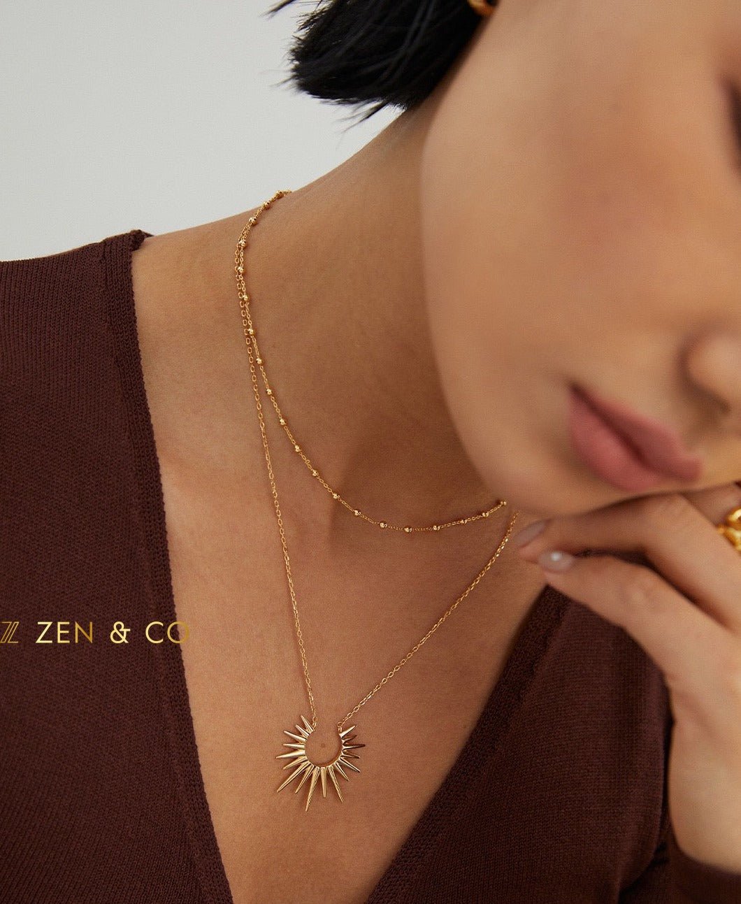 SOL Pendant layering necklace - ZEN&CO Studio