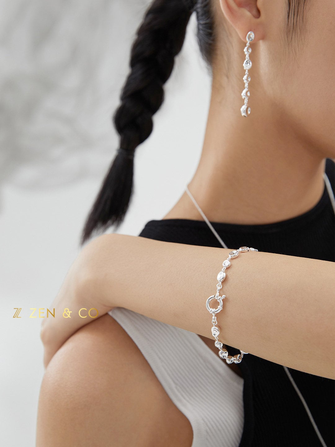 TAHOE Fluid Way of Water silver bracelet - ZEN&CO Studio