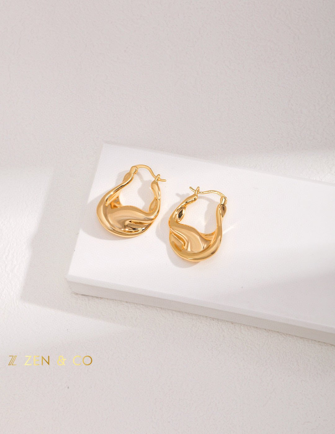 THEA Molten hoop earrings - ZEN&CO Studio